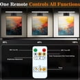 thumbnail image 6 of 2 Pack Cordless Picture Light, Battery Powered 16" Picture Light, Rechargeable Wall Light whit Remote for Wall Decoration, Art Display, Galleries, Portrait, 6 of 8