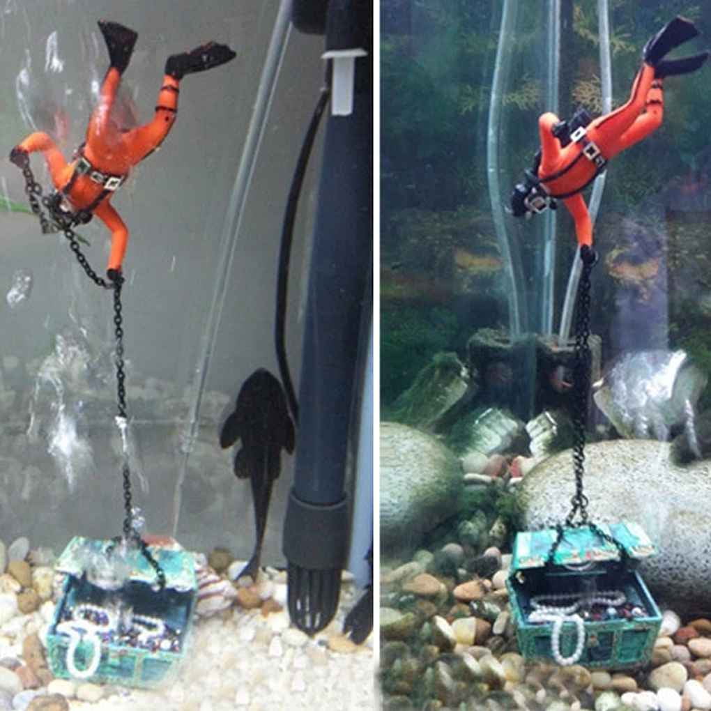 diver aquarium ornament