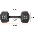thumbnail image 2 of CAP Cast Iron Hex Dumbell, Black, 70.00 lbs, 2 of 7