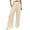 Khaki, variant on Palazzo Pants for Women 2026 Trendy Elastic High Waist Wide Leg Flowy Lounge Pants with Pockets Loose Casual Beach Pants