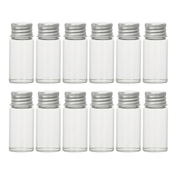 Glass Containers Liquid Vials Storage Bottles Laboratory Sample for Liquids Terrarium Airtight Mini 12 Pcs