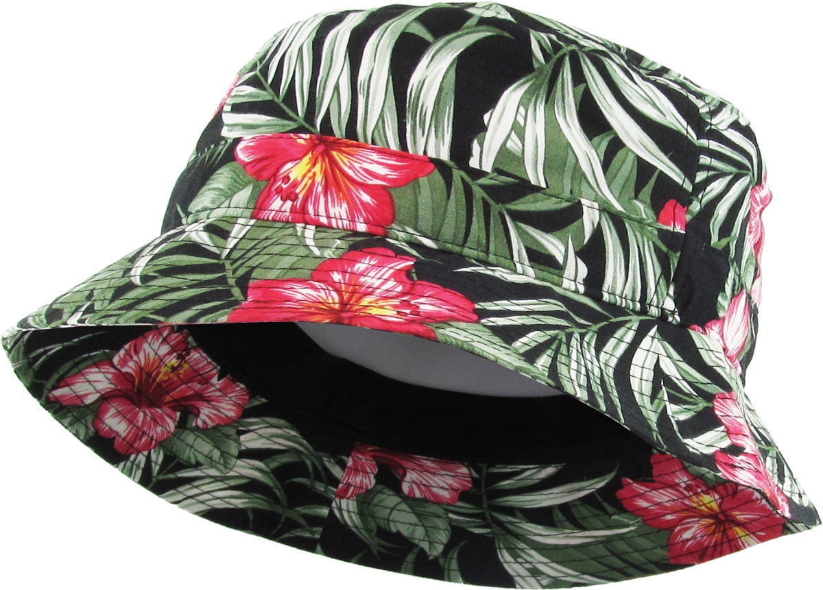 Floral Bucket Hat Fashion Flower Print Summer Cap - Walmart.com