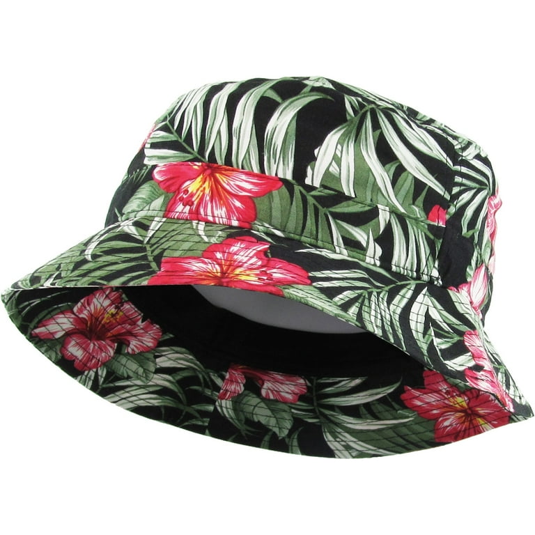 Floral Bucket Hat Fashion Flower Print Summer Cap - Walmart.com