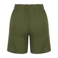 thumbnail image 6 of Pxkloy Bermuda Shorts for Women 2025 Summer High Waist Drawstring Tulip Leg Shorts Plus Size Cotton Linen Knee Length Pants Green,XXXXL, 6 of 7