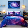 thumbnail image 2 of Btargot 3 Piece Galaxy Space Boy Twin Comforter Set Reversible Planet Abstract Style Kid Bedding Set, 2 of 10
