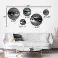 thumbnail image 4 of Designart "Eye In Circular Infinity IV" Modern Geometric Metal Wall Art Set of 5 Piece, 4 of 5