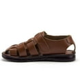 thumbnail image 2 of Jazamé Men's 69211 Closed Toe Covered Strap Adjustable Leather Fisherman Sandals, Tan, 7, 2 of 4