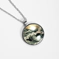 thumbnail image 4 of Seagull Glass Circular Pendant Necklace - Stylish Women's Jewelry, 4 of 5