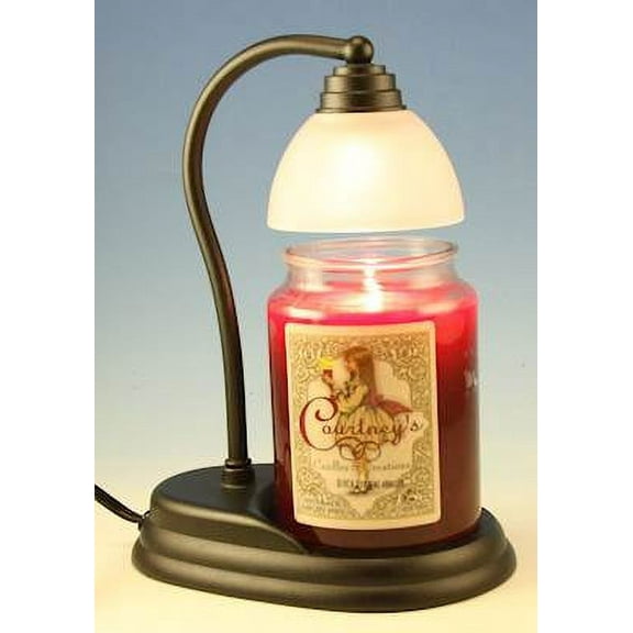Aurora Black Candle Lamp Warmer and Courtneys 26 oz Candle - SPICED PUMPKIN