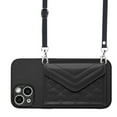 thumbnail image 2 of for iPhone 14 Slim Case with Card Holders and Strap for Women, iPhone 14 Phone Case Wallet PU Leather Kickstand RFID Blocking Flip Shockproof Wallet Case - Black, 2 of 11