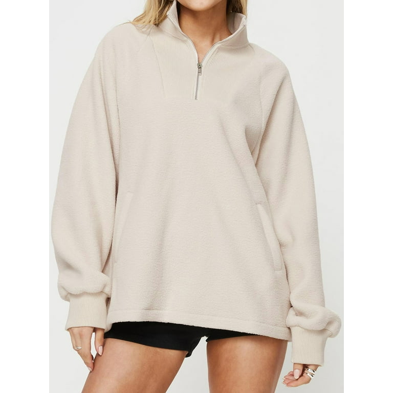 Women's fleece store pullover walmart