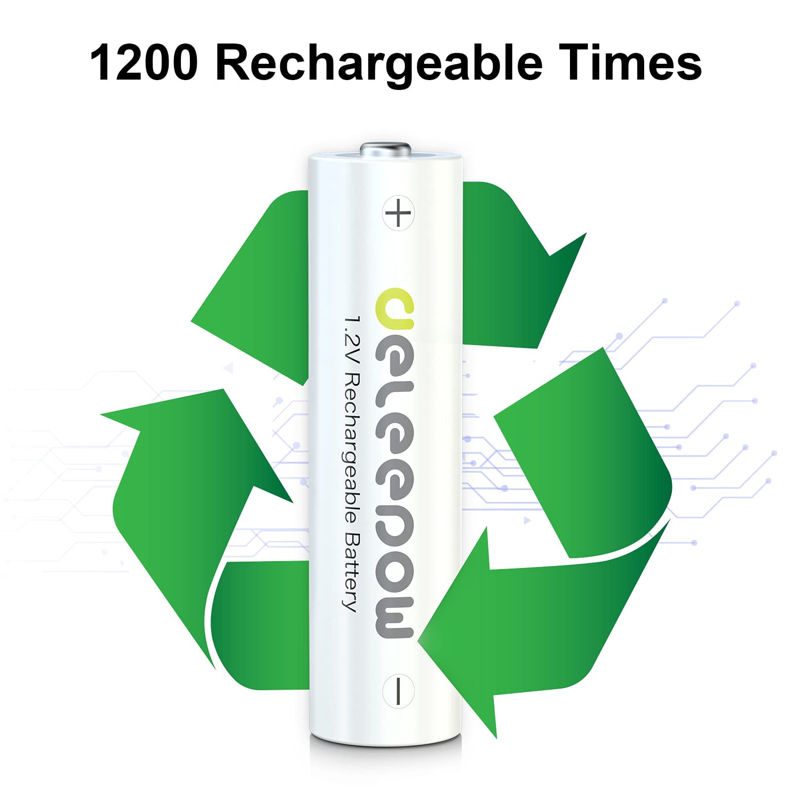 Rechargeable AA Batteries Nimh 3300mAh 1.2V Batteries High Capacity 1200 Cycles Pack of 24