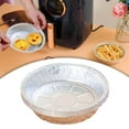 thumbnail image 2 of Langgg 50Pcs Aluminum Foil Tray Air Fryer Disposable Pan Liner for Baking Sheet 7inch, 2 of 8