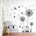 thumbnail image 3 of Schwarz LÖWENZAHN BLUMEN Wandaufkleber (150x114 cm) I Schmetterling Pflanzen Zweig Baum I Wandaufkleber Aufkleber für Wohnzimmer Schlafzimmer Küche Büro Erwachsenes Kind (2 juegos) TUNC Sencillez, 3 of 5