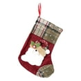 thumbnail image 2 of LIORAGLJ 9.06x6.69x0.79 Inch Christmas Stockings Decor 2-Pack Fabric Hanging Bags for Gift Candy Storage (Red), 2 of 6