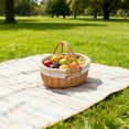 thumbnail image 6 of Wicker Picnic Sundries Photography Props With Handle Storage For Wedding Holiday Gardening Hiking Food Storage, 6 of 6