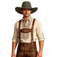 thumbnail image 3 of Shapeable Wide Brim Felt Cowboy Hat Cattleman Western Hat for Cowboys Cowgirls Classic Rodeo Country Concert Daily, 3 of 5