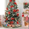 thumbnail image 4 of FMSHPON Retro Floral Pattern Xmas Christmas Tree Skirt Stand Mat for Holiday Party Decoration Indoor Outdoor 48 inches, 4 of 6