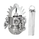 thumbnail image 2 of Boquilla giratoria para chorro de alcantarillado, limpieza de raíces, grasa y lodo, acero con cadenas de eslabones 05 70L por minuto, 2 of 9