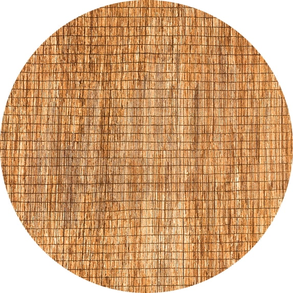 Ahgly Company Indoor Round Abstract Orange Modern Area Rugs, 6' Round