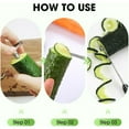 thumbnail image 7 of Stainless Steel Spiralizer - 3-in-1 Vegetable Cutter for Zucchini, Carrot & Potato, Compact Kitchen Spiral Slicer with Ergonomic Handle Clearance, 7 of 7