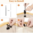 thumbnail image 4 of Cesto para Ropa 100L con Tapa Asa de Bambú Cesto para Ropa Plegable Bolsa Extraíble Dormitorio Baño, 4 of 8