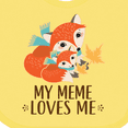 thumbnail image 4 of Inktastic Meme Loves Me Grandchild Fox Boys or Girls Baby Bib, 4 of 4