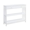thumbnail image 1 of Pemberly Row Table Console Mission Transitionnelle à un Tiroir en Finition Bois Blanc, 1 of 5