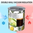 thumbnail image 2 of 12oz Coffee Tumblers Yellow Lemon Fruits White Pattern Stainless Steel Vacuum Insulated Travel Tumbler Coffee Cups Mug with Lid and Straw with Cleaning Brush for Cold & Hot Drinks, 2 of 5