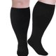 thumbnail image 3 of Janrevotw - 1 par de calcetines de compresión extragrandes de pantorrilla ancha (20-30 mmHg) para hombre y mujer, con soporte circulatorio y talla grande, 3 of 8