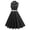 B_ Black, variant on SMihono Cocktail Dresses for Women 1950s Sleeveless Lace Trim Halter Neck Wedding Guests Party Mini Dress Elegant Sundress Red S