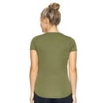 thumbnail image 3 of Expert Brand USA-Made Women's TriTec Active Deep V-Neck T-Shirt, Military OD Green, 2XL, 3 of 5