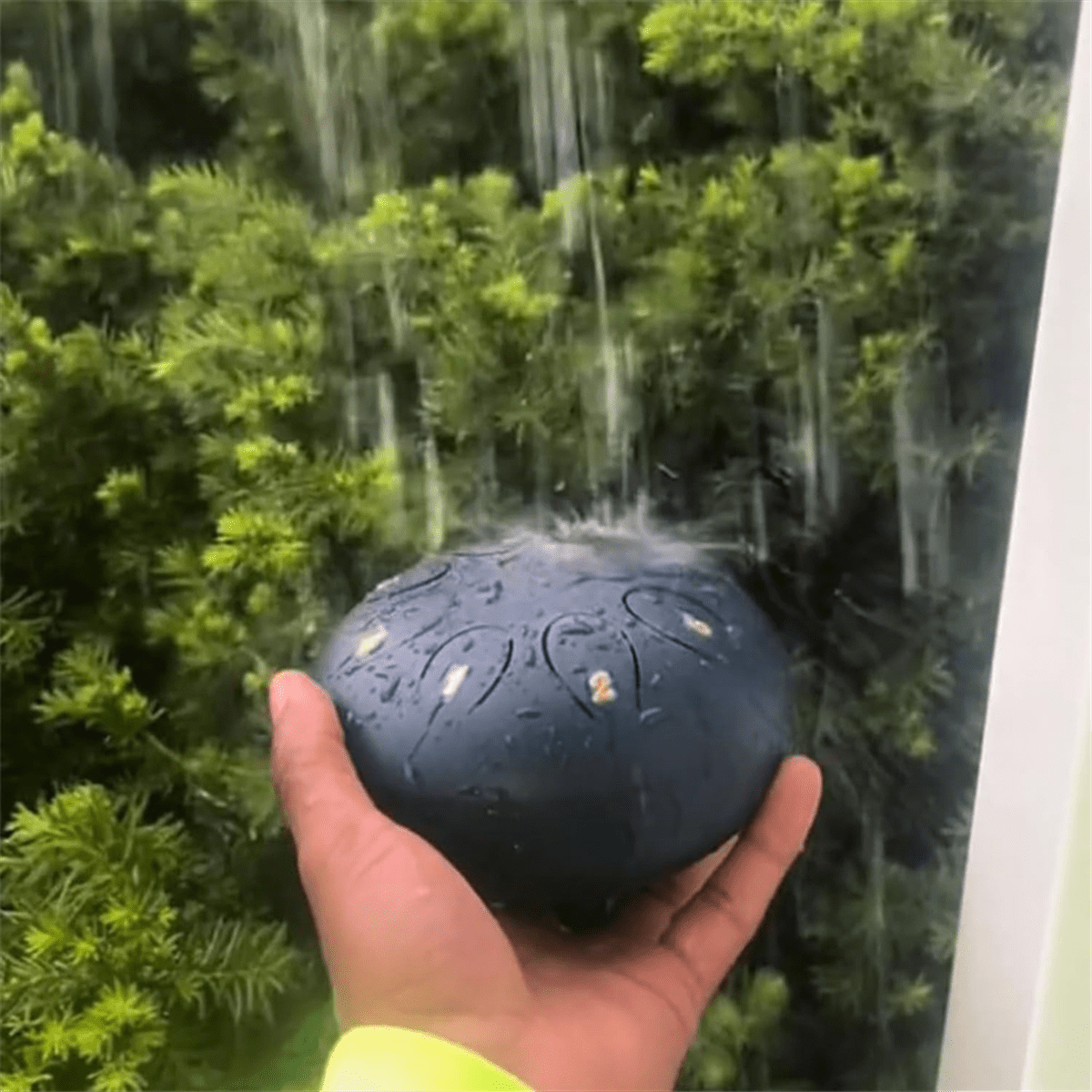 6 Inch 8 Tone Rain Drum Outdoor Chakra Drum Garden Instrument Rain Drum Ethereal Drum F