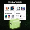 thumbnail image 6 of Liquipel Powertek Glow in the Dark 20W Combo Wall Charger - Green, 6 of 7