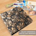 thumbnail image 4 of FORMRS 3 Ring Photo Album 4"x6" Self Adhesive Large Capacity PU Leather Cover, Metallic Flower, 4 of 8