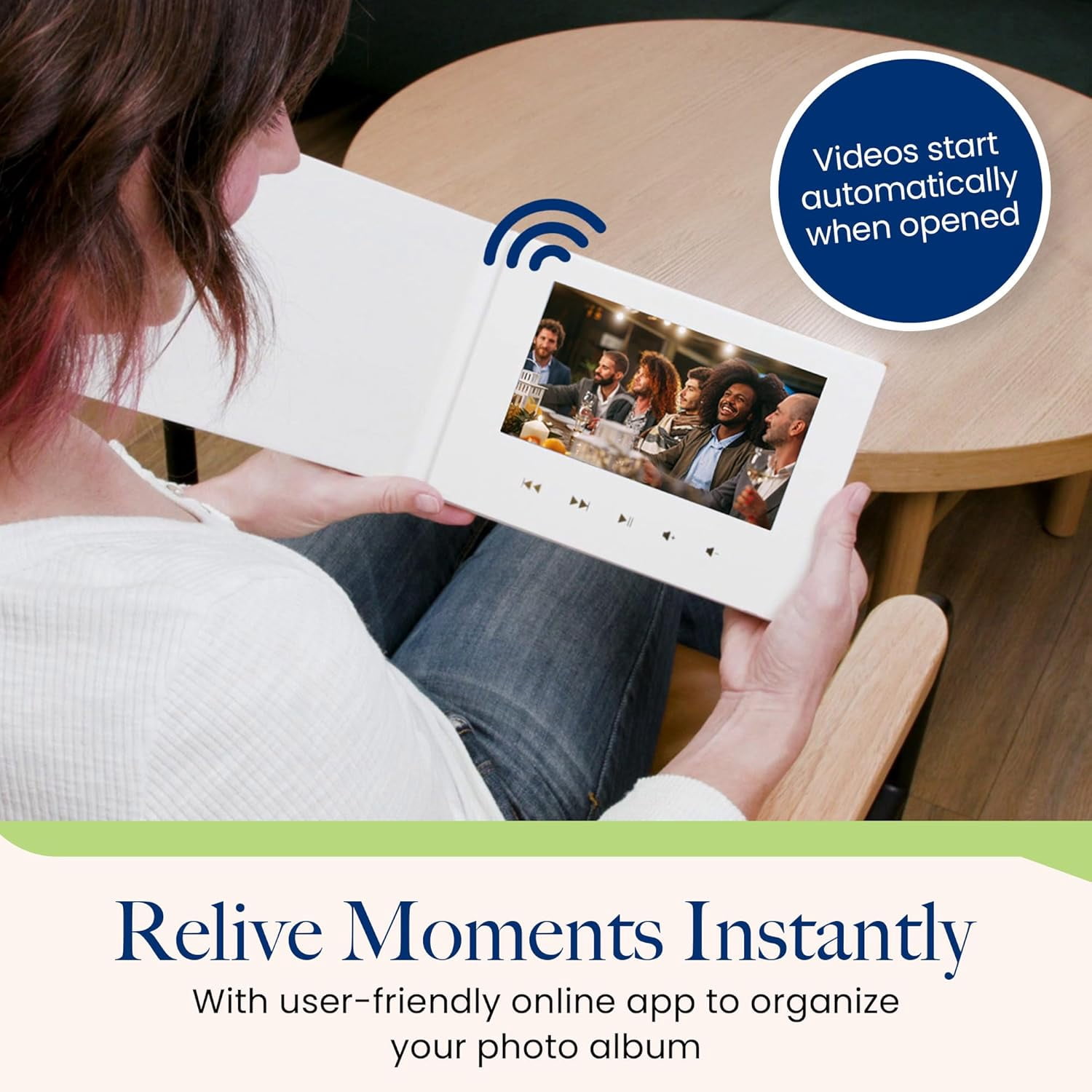 Programmable HD Video Book - Greeting Card Included Audio and Video Recorder for Wedding, Engagement, Christmas, Anniversary, Birthday with 8GB Memory