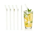 thumbnail image 1 of 4 Pcs Pajillas de Vidrio Reutilizables, Pajilla de Vidrio de Tortuga de 7.87" Resistente a los Golpes, Pajillas Lindas para Whisky, Café, Jugo, Refrescos, Té, Rosa/Verde/Púrpura/Naranja, 1 of 6