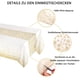 thumbnail image 2 of Mantel desechable, [paquete de 4] manteles de cumpleaños impermeables, mantel rectangular adecuado para fiestas, cumpleaños infantiles, bodas, Navidad, 137 x 274 cm, blanco y dorado, 2 of 7