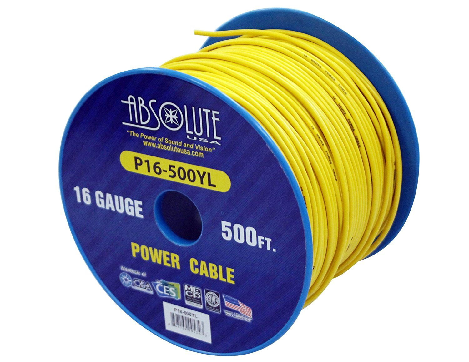 Install Bay Primary Wire - 16 Gauge, 500 Feet Spool (Black)
