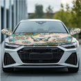 thumbnail image 2 of Yuyamidu Dahlia Car Hood Cover Wrap and Side Mirror Covers Set of 3 Butterfly Auto Exterior Rear View Accessories for Sedan Car Bonnet Banner Vehicle Exterior Decoration, 2 of 7