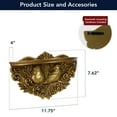 thumbnail image 3 of American Art Decor Vintage Ornate Resin Birds Manor Baroque Scroll Accent Floating Wall Mounted Shelf - Antique Gold, 3 of 10