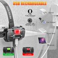 thumbnail image 4 of Rechargeable LED Headlamp, Super Bright 50,000 Lumens 4 LED Modes, Sensor and Red Light, USB Rechargeable 5200 mAh, 4 of 4