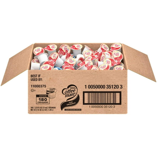 Nestle Coffee Mate Coffee Creamer Original Liquid Creamer Singles Non Dairy No Refrigeration Box Of 180 Walmart Com Nestle Coffee Mate Coffee Creamer Original Liquid Creamer Singles Non Dairy No Refrigeration Box Of 180 Walmart Com