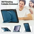 thumbnail image 4 of ShieldPlus for Samsung Galaxy Tab A9+ Plus Case for Kids Girl, Galaxy Tab A9+ 11 inch 2023 Released with Rotating Stand Shoulder Strap Shockproof Full Body Protective,Navy Blue, 4 of 8