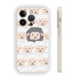 thumbnail image 1 of Agregue un toque de alegría a su iPhone15 Pro Max 14 13 12 Pro 11 con una divertida funda para teléfono plateada mate con diseño de dibujos animados, 1 of 4