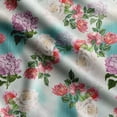 thumbnail image 1 of Soimoi Floral Print, Silk Fabric, Decor Sewing Fabric by The Yard 42 Inch Wide,Decorative Fabric for Shirts Suits Ties, Sky Blue, 1 of 5
