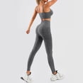 thumbnail image 4 of Afdoent Workout Sets For Women High Waisted Workout Yoga Seamless Activewear Gym Fitness Running Sports Outfit With Supportive Racerback Top Track Suits, 4 of 4
