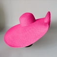 thumbnail image 2 of Hat Women's Oversized Hat Beach Hat Covering Sun Hat Sun Hat Pink One Size, 2 of 4