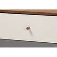 thumbnail image 6 of Baxton Studio Halden Mid-Century Modern Multicolor Walnut Brown and Grey Gradient Finished Wood 2-Door Dining Room, 6 of 7