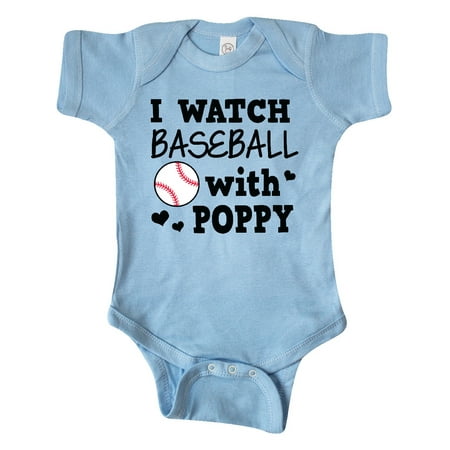 

Inktastic I Watch Baseball with My Poppy Gift Baby Boy or Baby Girl Bodysuit